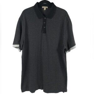 BURBERRY BRIT‎ Polo Shirt Dark Gray Embroidered Logo Size XXL TTG